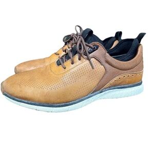 Johnston & Murphy XC4 Waterproof Golf Shoes Men’s 10M Brown Leather Luxe Comfort